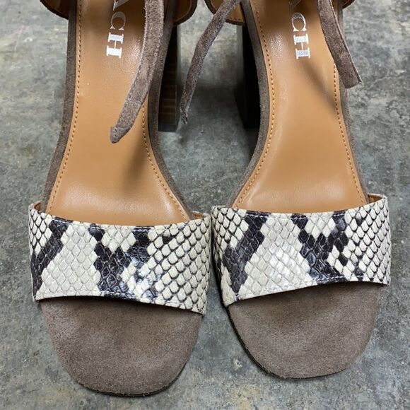 Coach Madison Lux Snake/Suede Block Heel Size 6.5 - Picture 9 of 10